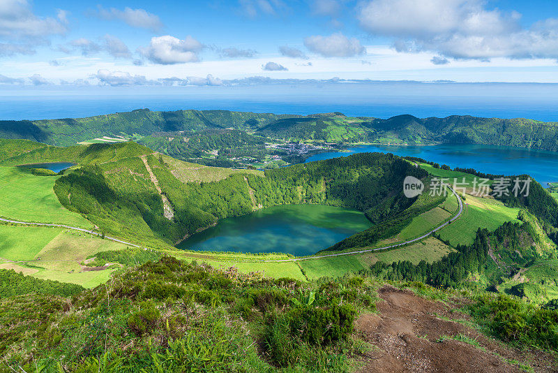 亚速尔群岛的Sete cities湖